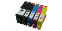 Complete set of 5 HP 564XL Compatible Inkjet Cartridges
